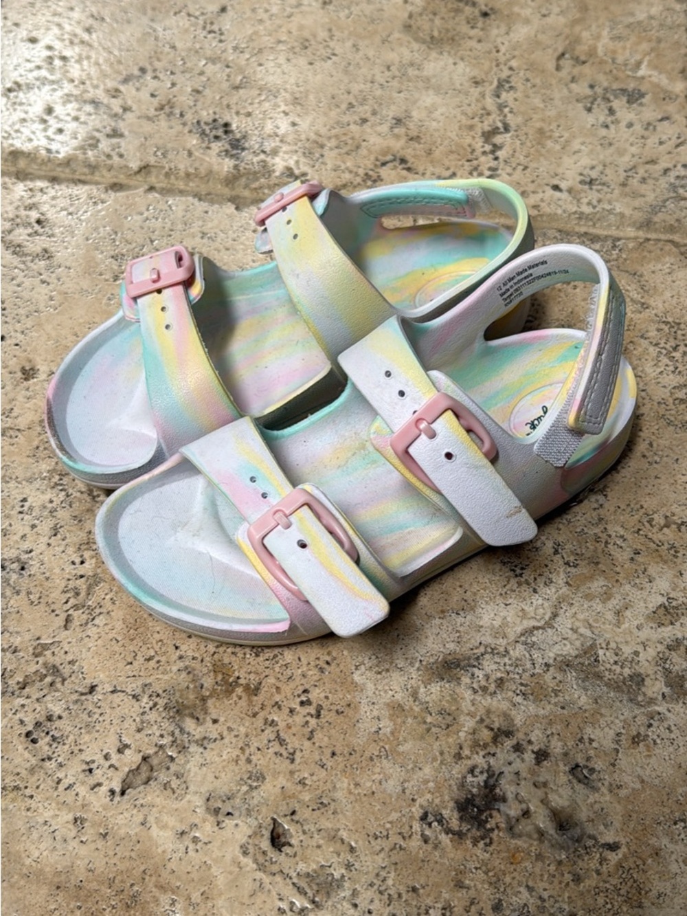 Kids Pastel Rainbow Buckle Sandals - Cat & Jack